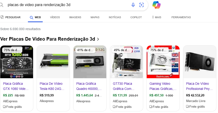 Se você buscar por "placas de vídeo para Renderização 3d", o resultado é completamente aleatório. Para isso, construimos este guia completo!