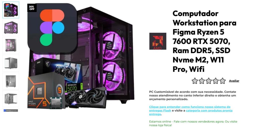 Computador recomendado para Figma