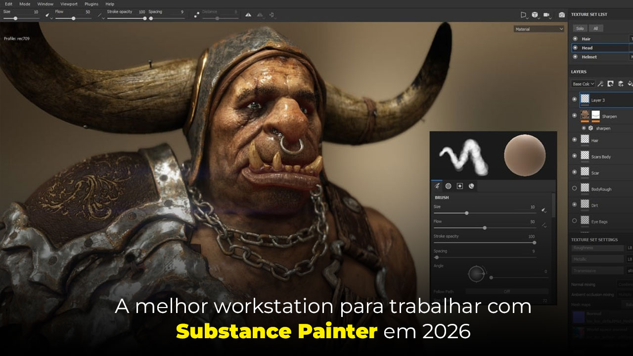 A melhor workstation para trabalhar com Substance Painter em 2026